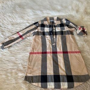 100% authentic girls Burberry shirtdress